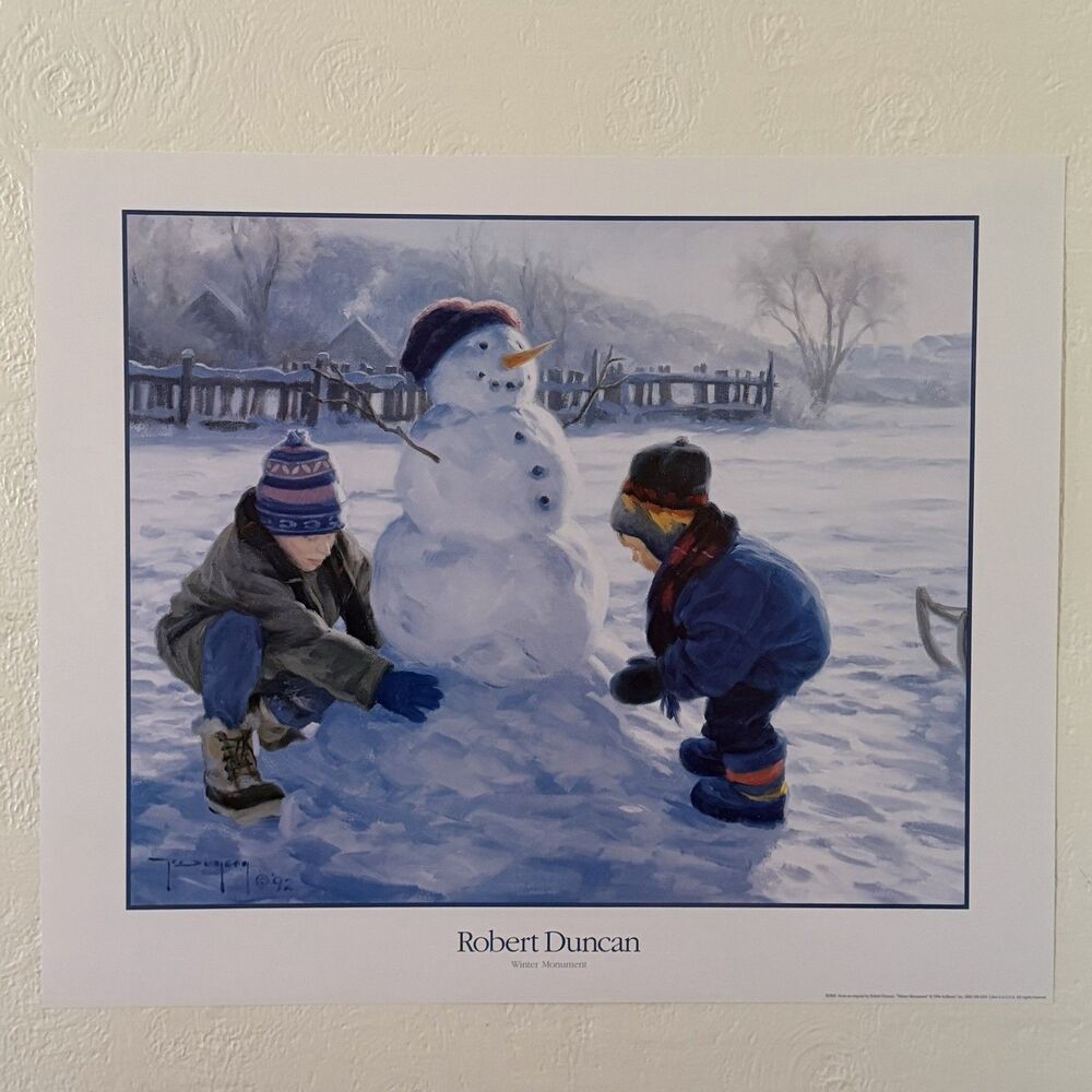 Robert Duncan Winter Monument 1994 Poster Print Offset Lithograph 20x24”
